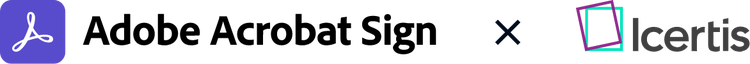 Adobe Acrobat Sign and Icertis Logo